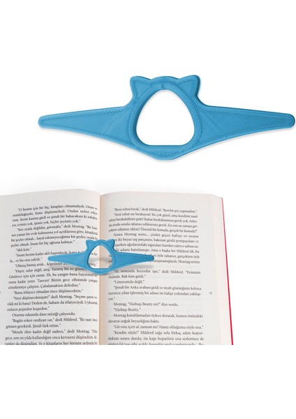 Kitap Okuma Yüzüğü Kedi Modelli – Mavi