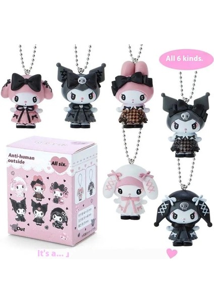 Yeni Sıcak Sanrio Serisi Kutu Kuromi My Melody Bebek Kutusu Anime Action Figür Koleksiyonu Kızlar Sırt Çantası Anime Çantası Keychaincolor: Random 1 Adet (Yurt Dışından)