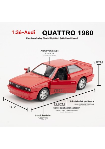 1 Ila 36 Audi Quattro Alaşımlı Klasik Otomobil Modelleri (Yurt Dışından) fırsatları