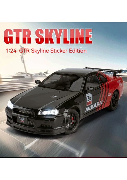 1 Ila 24GTR Skyline Street Araba Çekme Çiçek Versiyonu Alaşımlı Spor Otomobil Modeli (Yurt Dışından) fiyatları