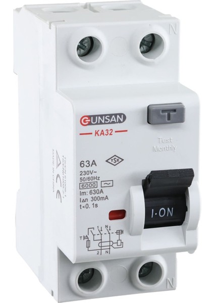 Valta Kaçak Akım Rölesi 6ka 300MA 63A 2 Kutup