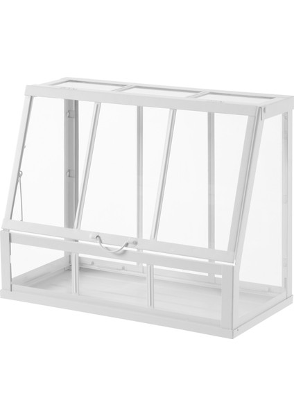 Akerbar Mini Sera Beyaz 45X22X35 cm Dekoratif Bitki Yetiştirme Serası Balkon Bahçe Ev Içi Şık Hobi Serası.com.tr