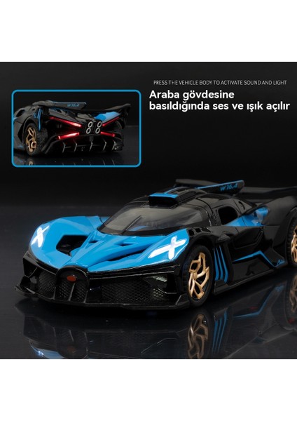 1 Ila 32 Bugatti Ateş Meteor Alaşımlı Spor Araba Modeli (Yurt Dışından) modelleri