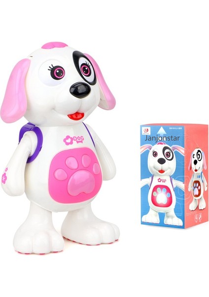 Mutlu Dans Eden Köpek Sesi ve Işık Sıçrama Yürüyüş Eğlenceli Çocuk Elektrikli Oyuncak (Yurt Dışından)