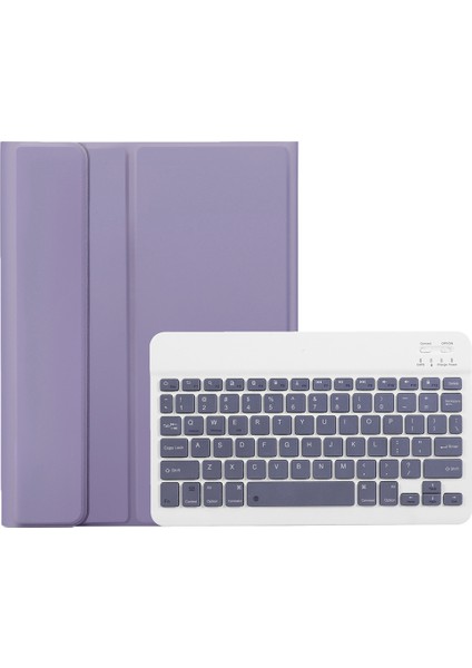 Samsung Galaxy Tab S9 Bluetooth Uyumlu Klavye Koruyucu Kılıf Pu+Tpu Kalem Yuvalı Kapaklı Tablet Kılıfı (Yurt Dışından)