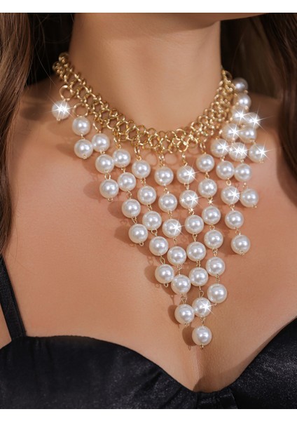 Avrupa ve Amerikan Takı Inci Püskül Kolye Moda Kişiselleştirilmiş (Yurt Dışından) fiyatları