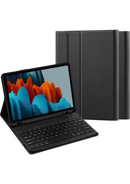 Samsung Galaxy Tab S10 Fe / S10 / S9 Fe / S9 / S8 / S7 Çıkarılabilir Manyetik Kablosuz Klavyeli Deri Standlı Tablet Kılıfı (Dokunmatik Yüzey Olmadan) (Yurt Dışından) fiyatları