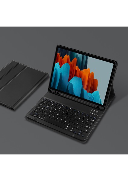 Samsung Galaxy Tab S10 Fe / S10 / S9 Fe / S9 / S8 / S7 Çıkarılabilir Manyetik Kablosuz Klavyeli Deri Standlı Tablet Kılıfı (Dokunmatik Yüzey Olmadan) (Yurt Dışından) indirimleri