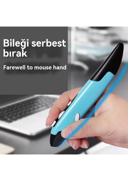 2.4g Kablosuz Fare Kalem Dikey Kalem Şekli Fare Bilgisayar Stylus (Yurt Dışından) modelleri