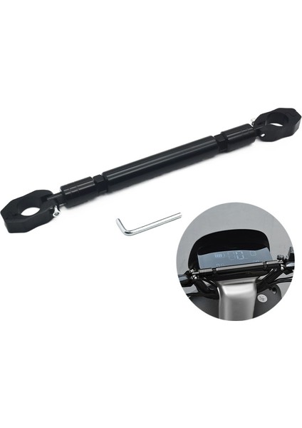 Motosiklet Modifikasyonu Kalınlaştırılmış Çapraz Çubuk Musluk Genişletme Çubuğu Takviyesi Gidon Denge Çubuğu Çekme-Siyah (Yurt Dışından)