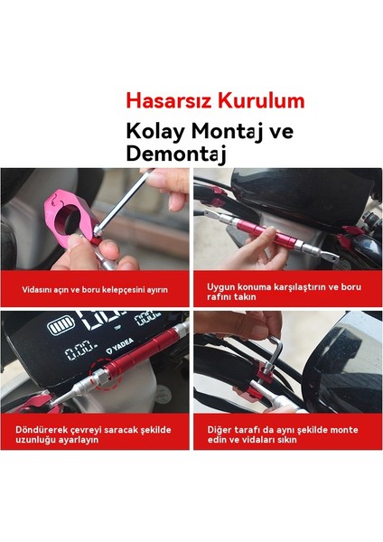 Motosiklet Modifikasyonu Kalınlaştırılmış Çapraz Çubuk Musluk Genişletme Çubuğu Takviyesi Gidon Denge Çubuğu Çekme-Siyah (Yurt Dışından) modelleri