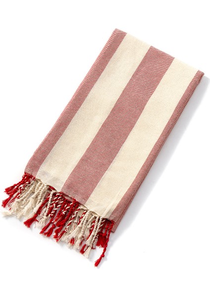 Amerikan Püsküllü Plaj Havlusu Kenarlı Çizgili Türk Banyo Havlusu Hızlı Kuruyan HAVLU-100×180CM (Yurt Dışından)