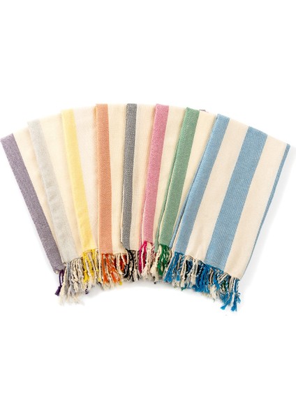 Amerikan Püsküllü Plaj Havlusu Kenarlı Çizgili Türk Banyo Havlusu Hızlı Kuruyan HAVLU-100×180CM (Yurt Dışından) indirimleri