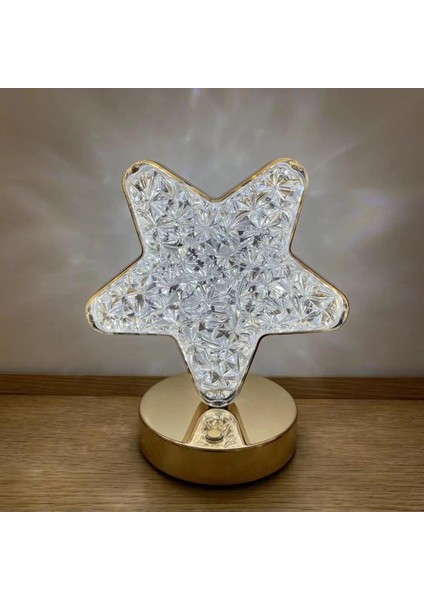 Masaüstü Yıldızlı Lamba – 3 Renkli LED Işıklı Dekoratif Gece Lambası fırsatları