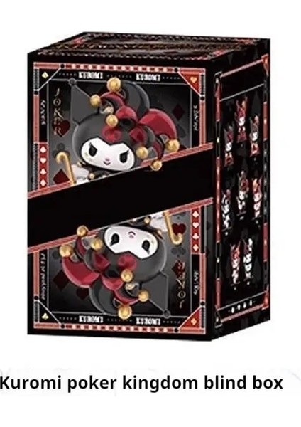 Miniso Kutu Sanrio Kuromi Poker Kingdom Serisi Modaya Oyun Bebek El Yapımı Süs Kızlar Masaüstü Doğum Günü Noel Hediyesi: 4 Random Olanlar (Yurt Dışından)