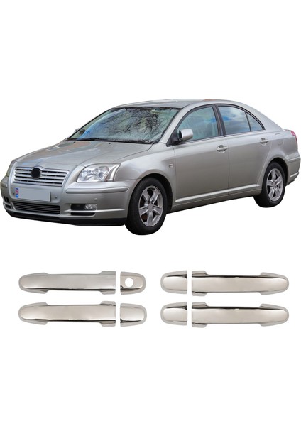 Toyota Avensis Uyumlu 2003-2008 Krom Kapı Kolu 4 Kapı Paslanmaz Çelik fiyatları