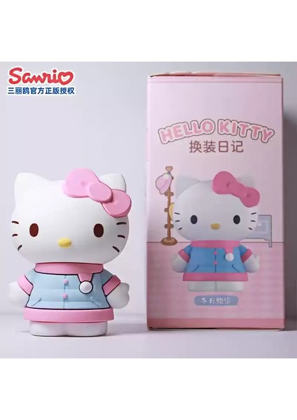 Orijinal Spot Ürünleri Hellokitty Sanrio Diyarı Değişen Giysiler Serisi Kutu Garaj Kiti Oyuncaklar Masaüstü Dekorasyon Süs Hediyesi: Kış Masalı (Yurt Dışından)