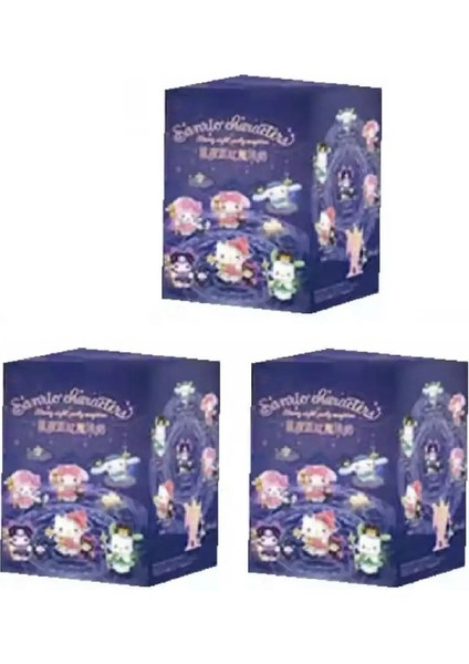 Sanrio Starry Night Party Magic Serisi Kutu Koleksiyon Masası Dekorasyon Bebek Doğum Günü Hediye Sevimli Oyuncak Figür El Yapımı Zanaat Renk: E (Yurt Dışından)