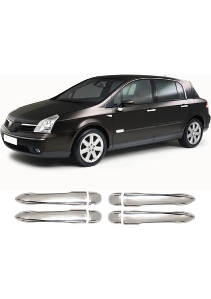 Renault Vel Satis Uyumlu 2006-2009 Krom Kapı Kolu 4 Kapı Paslanmaz Çelik