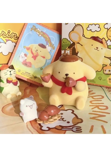 Sanrio Pompompurin Blind Box Seasons Serisi Koleksiyon Oyuncakları Hediye Noel Çocuk Çocuk Günü Gerçek Sevimli Figür Dekorasyon Renk: F (Yurt Dışından)