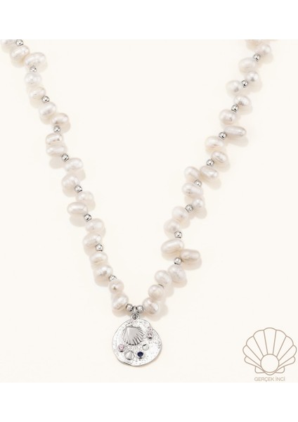 Deniz Kabuğu Figürlü Madalyon Inci Kolye fiyatları