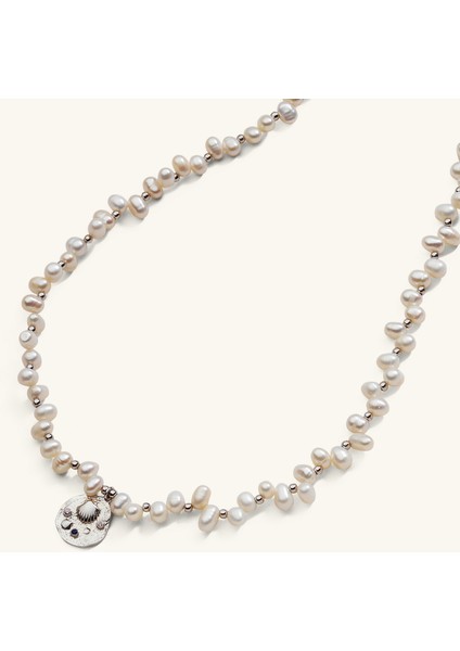 Deniz Kabuğu Figürlü Madalyon Inci Kolye fırsatları