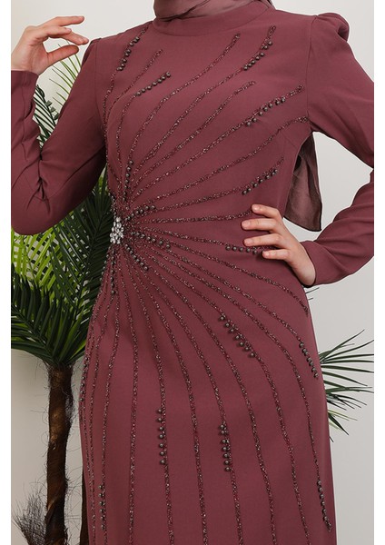 Elçin Taşlı Elbise Gül Kurusu fırsatları