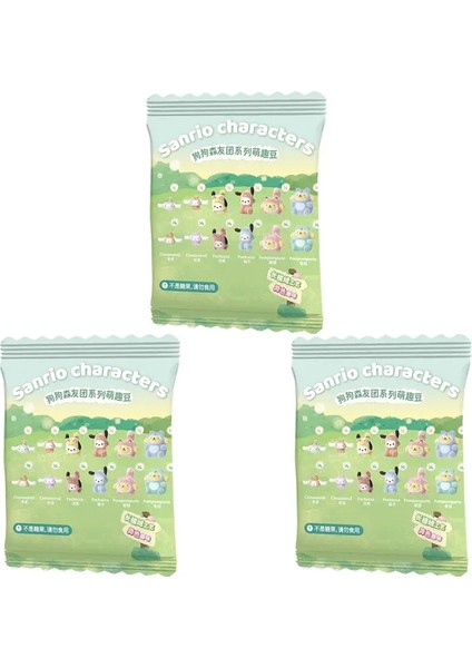 Orijinal Moetch Sanrio Karakterleri Köpek Orman Dostları Serisi Bean Mini Kutu Çanta Cinnamoroll Mini Dekorasyon Hediye Renk: Random 3 Pcs (Yurt Dışından)