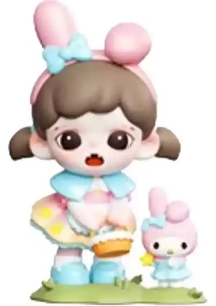Yeni Zoraa x Sanrio Ortak Markalı Dolaşım Iyi Zaman Kutu Kızlar Hediye El Yapımı Ofis Bebek Masaüstü Dekorasyon Koleksiyonu Renk: Bahçe Hikayesi (Yurt Dışından)