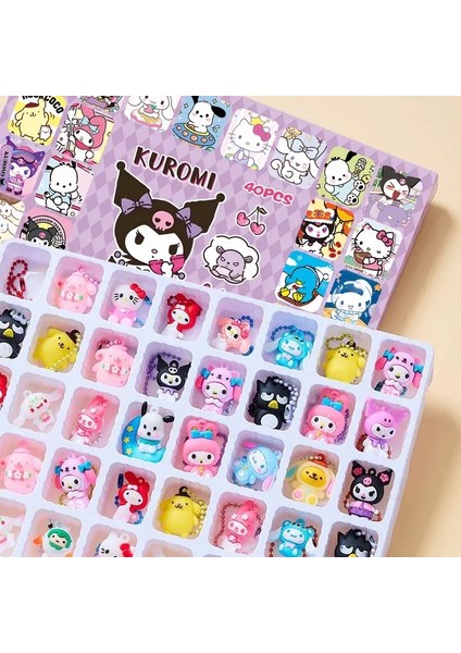 36PCS Sanrio Hellokitty Melody Bebek Karikatür Hediye Kutusu Deliği Kıy Çocukların El Yapımı Sevimli Sürpriz Kutu Doğum Günü Kız Hediye Kozu: Kuromi (Yurt Dışından)