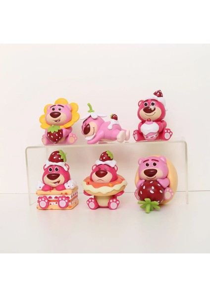 Yeni Disney Lotso Oyuncak Hikaye Çanta Sevimli Mini Bebekler Figürler Çilek Ayı Araba Masaüstü Dekor Süsleri Karikatür Çocuk Oyuncakları Hediye Scolor: Random 1 Adet (Yurt Dışından)
