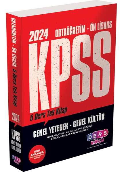KPSS Ortaöğretim - Önlisans 5 Ders Tek Kitap Konu Anlatımlı Soru Bankası