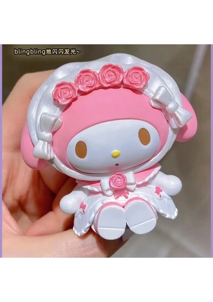 Sanrio Gizli Orman Çay Partisi Serisi My Melody Kutu Figürinleri Sevimli Çay Kek Şeklinde Dolls Kızlar Masaüstü Dekorasyon Öğeleri Renk: E (Yurt Dışından)