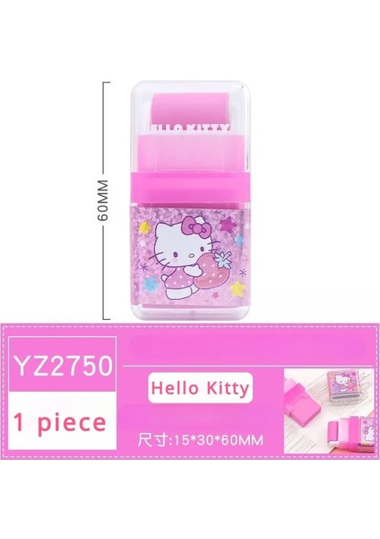 Sanrio All-Star Silgi Öğrenciler Için Karikatür Karikatür Sevimli Kuromi Cinnamoroll My Melodyhello Kittypompurin Roller Depolama Silgi Hediye Renk: Hello Kitty (Yurt Dışından)