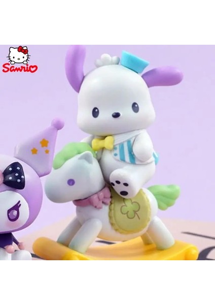 Sanrio Kutu Sallanan At Truva Atı At Curomi Melodisi Yugui Köpek Oyuncakları Sevimli Araba Masaüstü Süsleri Renk Adı: Pembe (Yurt Dışından)