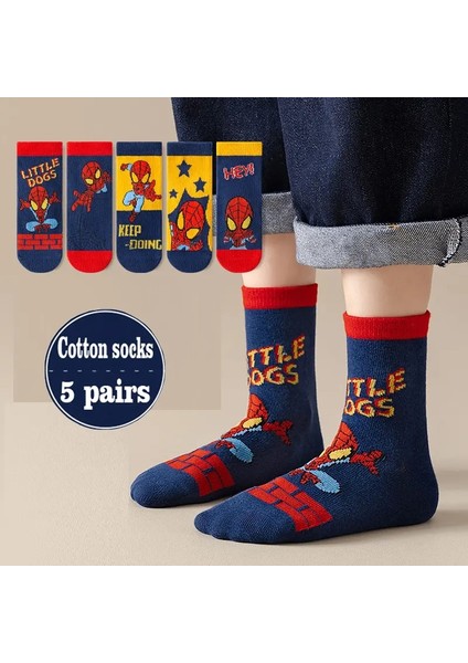 5 Paylar Sanrio Cinnamoroll Kuromi Kawaii Bahar ve Sonbahar Karikatür Orta Tüp Çorapları Kızlar Için Çocuk Çocuk Orta Kalf Pamuk Çoraplar Renk: 5 Kazık/boyut: 3-5 Yıllık (5paır) (Yurt Dışından)