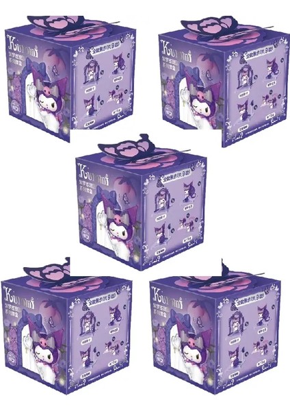 Sanrio Rüya Gül Bahçesi Kuromi Kutu El Yapımı Bebek Sevimli Masaüstü Küçük Süs Bebek Kız Hediye Renk: Random 5 Adet (Yurt Dışından)