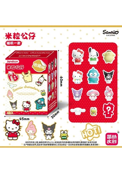 Yeni Sanrio Aile Pirinç Tahıl Bebekleri Ilk Kutu Hello Kitty Kuromi Mini El Yapımı Aksiyon Figürleri Koleksiyon Modelleri Kız Hediyeleri Renk: Random 3 (Yurt Dışından)