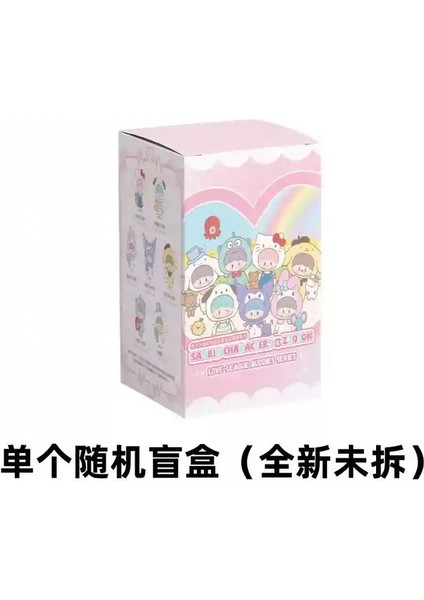 Kawaii Zzoton × Sanrio Karakterleri Aşk Ligleri Buddies Serisi Kutu Vinil Peluş Çanta Kolye Bebeği Gizem Kutusu Hediye Rolor: V1 Random 1 Pcs (Yurt Dışından)