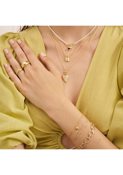 Kalp Charmlı Kolye Zirkon Taşlı fiyatları