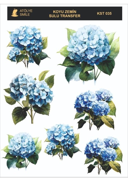 KST035 Koyu Zemin Sulu Transfer 25*35 cm