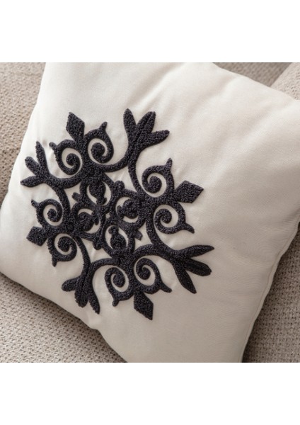 Comfort Punch Desenli Kırlent Kılıfı Kare Dekoratif Bohem Nakışlı Koltuk Yastık Kılıfı Panç 45X45 modelleri