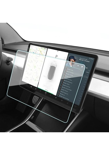Tesla Model Y 2025 15,4 Uyumlu Inc Navigasyon ve Arka Yolcu Ekran Uyumlu Nano Koruyucu 2li Set fiyatları