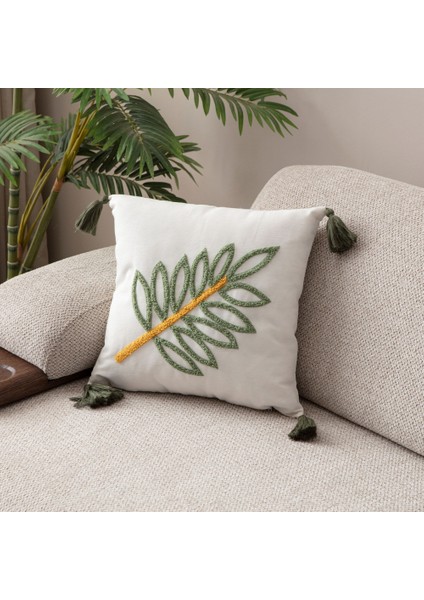 Comfort Punch Desenli Kırlent Kılıfı Kare Dekoratif Bohem Nakışlı Koltuk Yastık Kılıfı Panç 45X45 fiyatları