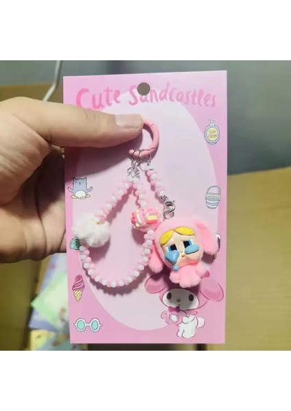 Kawaii Crybaby Uçan Küçük Polis Zinciri Sırt Çantası Kolye Inspearl Boncuklu Bilezik Aksesuarları Dekorasyon Anahtarlık Renk: Yeşil (Yurt Dışından)