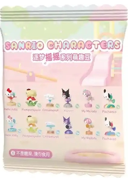 Miniso Sanrio Dream Chasing Shake Shake Sevimli Grain Serisi Mini Sevimli Kutu Kitty Cat Kuromi Tarçın Masaüstü Süsleme Koleksiyonu: Random 1 Adet (Yurt Dışından)