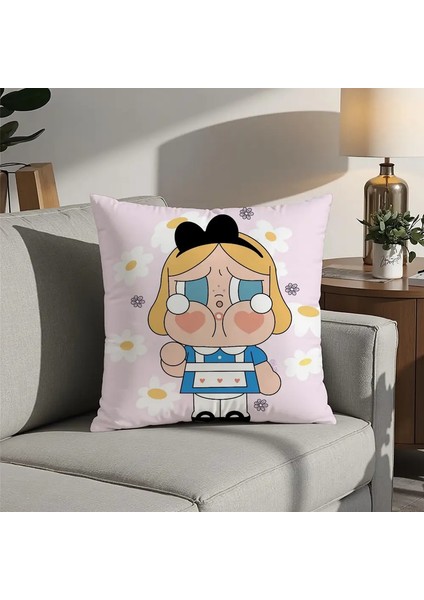Sevimli C-Crybaby Bebek Yastık Kılıfı Peluş Kumaş Yumuşak Yastık Kılıfı Çift Taraflı Baskı Yastık Kapağı Ev Hediyeleri Boyut: 45X45CM/RENK: Z1 (Yurt Dışından)