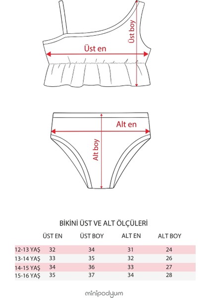 Kız Çocuk Altı Desenli Askılı Bikini Takımı fiyatları
