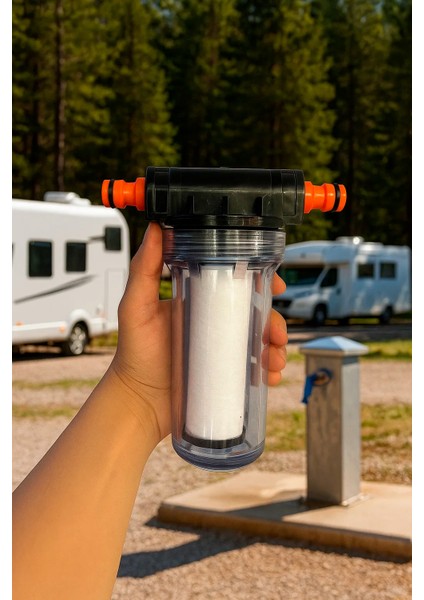 Karavan Su Deposu Ince Tortu Tutucu Dolum Filtresi