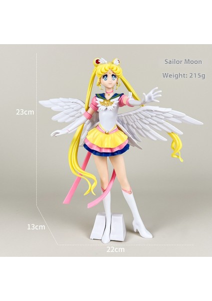 Anime Amerikan Kız Savaşçı Su Buz Ay Tavşan El Parçası Dönüşüm Sihirli Değnek Ikincil Bebek Modeli Süsler (Yurt Dışından)